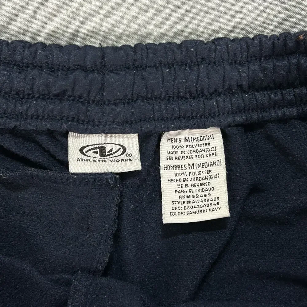 Vintage Athletic Works Track pants Mens Medium Navy Y2K Basketball Baggy
